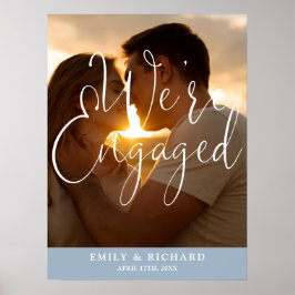 Póster Firma de bienvenida de la fiesta de compromiso