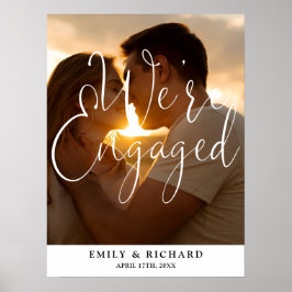 Póster Firma de bienvenida de la fiesta de compromiso