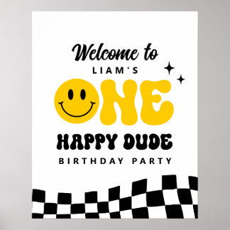 Póster Firma de bienvenida de la fiesta de cumpleaños de 