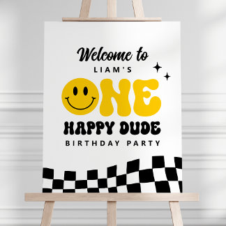 Póster Firma de bienvenida de la fiesta de cumpleaños de 