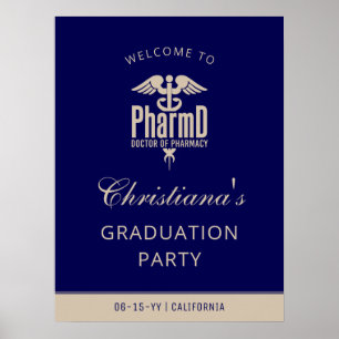 Póster Firma de bienvenida de la fiesta de graduación de 