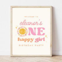 Firma de bienvenida de primer cumpleaños de un fel