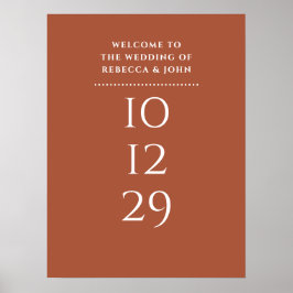 Póster Firma de bienvenida de Terracotta Special Date Bod