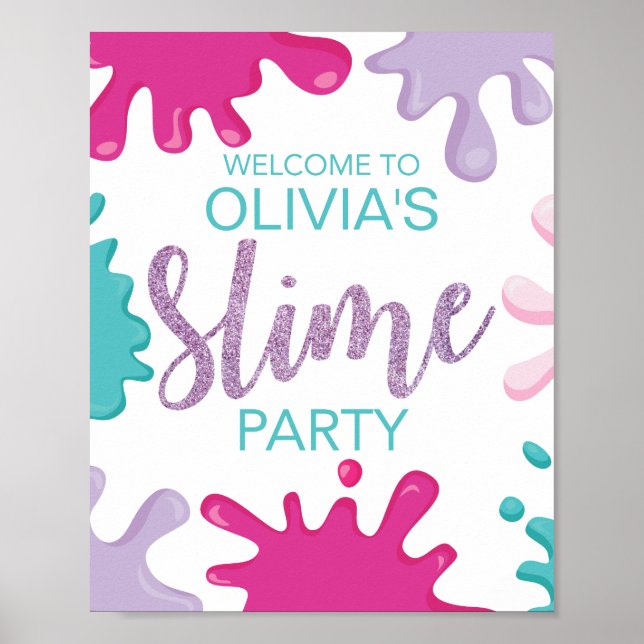 Póster Firma de bienvenida personalizada de la fiesta de  (Frente)