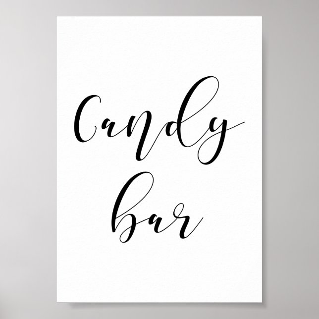Póster Firma de boda de barra de control (Frente)