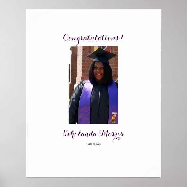 Póster Firma de fiesta de graduado en el tablero (Frente)