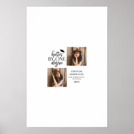 Póster Firma de graduación personalizada con 2 fotos