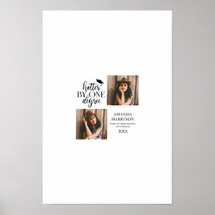 Póster Firma de graduación personalizada con 2 fotos