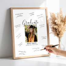 Firma de Invitado a Fiesta de Graduación con Foto