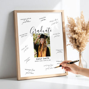Póster Firma de Invitado a Fiesta de Graduación con Foto