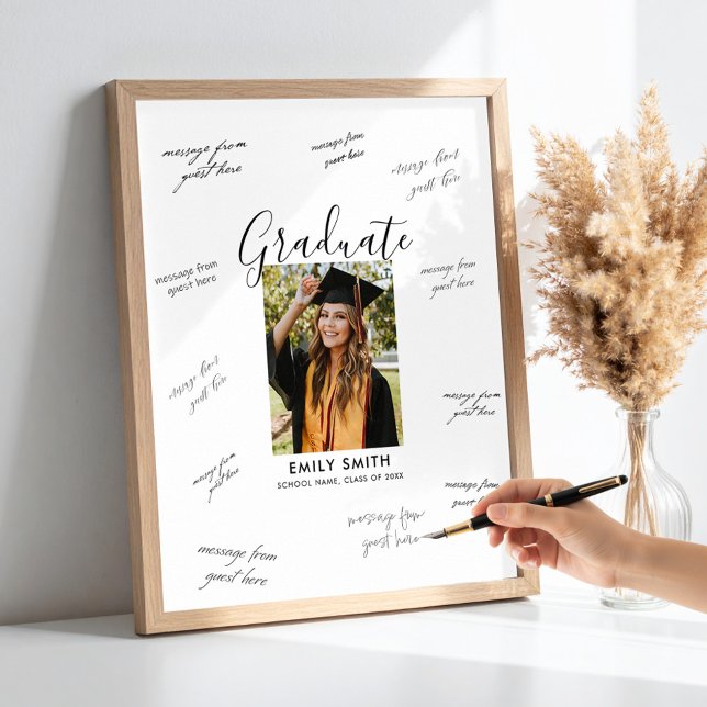 Póster Firma de Invitado a Fiesta de Graduación con Foto (Subido por el creador)