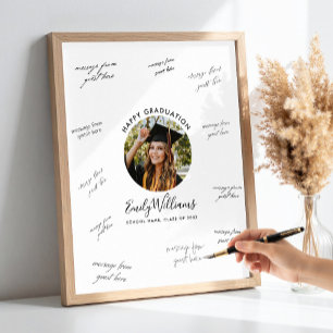 Póster Firma de Invitado a Fiesta de Graduación con Foto