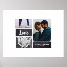 Póster Firma de invitado | BODA COLLAGE DE FOTOS