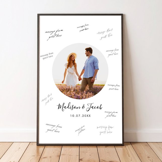 Póster Firma de Invitado de Boda con Foto (Subido por el creador)