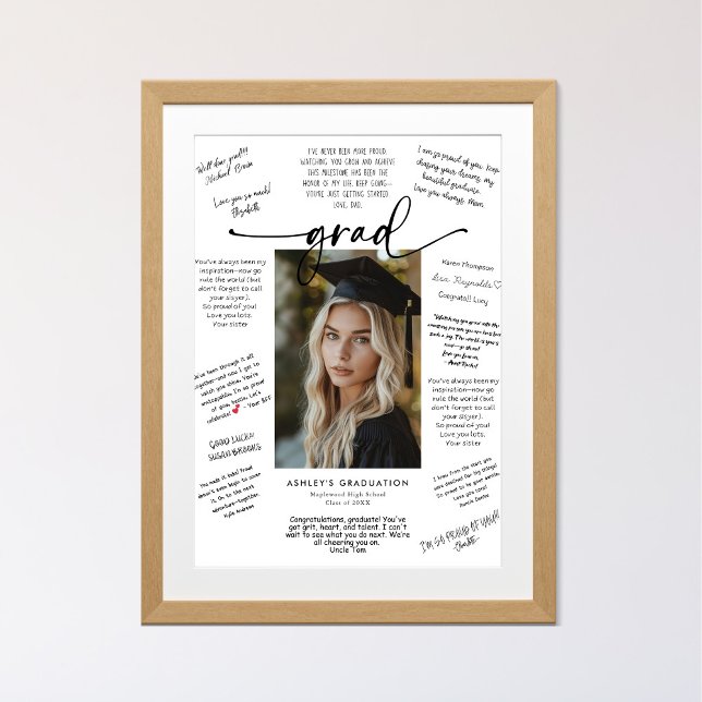 Póster Firma de invitado de graduación fotográfica de cal (Subido por el creador)