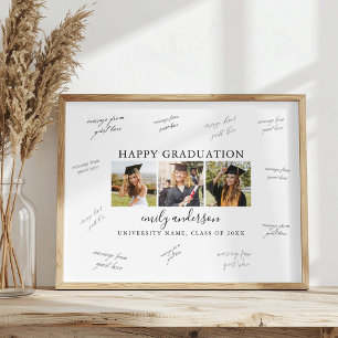Póster Firma de Invitado en Fiesta de Graduación con Foto