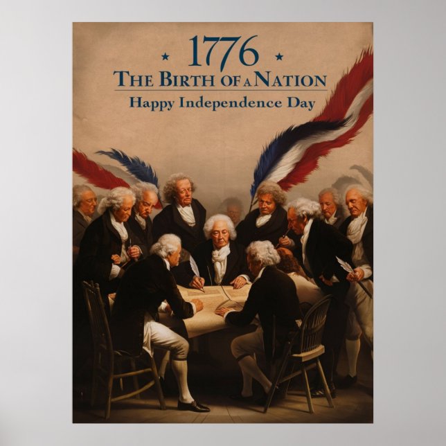 Póster Firma de la Declaración de Independencia (Frente)