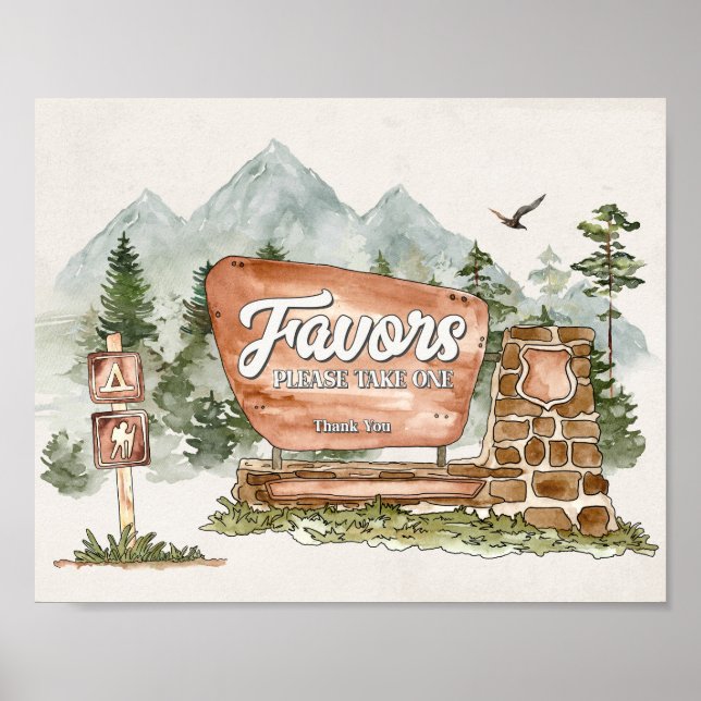 Póster Firma de la fiesta de cumpleaños de National Park (Frente)
