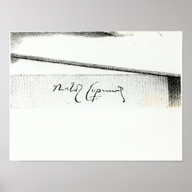 Póster Firma de Nicolaus Copernicus (Frente)