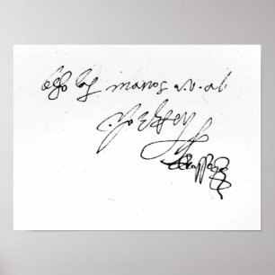 Póster Firma de señora Jane Grey