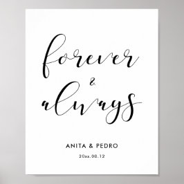 Póster Firma de siempre y siempre boda