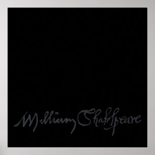 Póster Firma de William Shakespeare