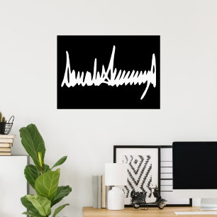 Póster Firma del autógrafo de Donald Trump
