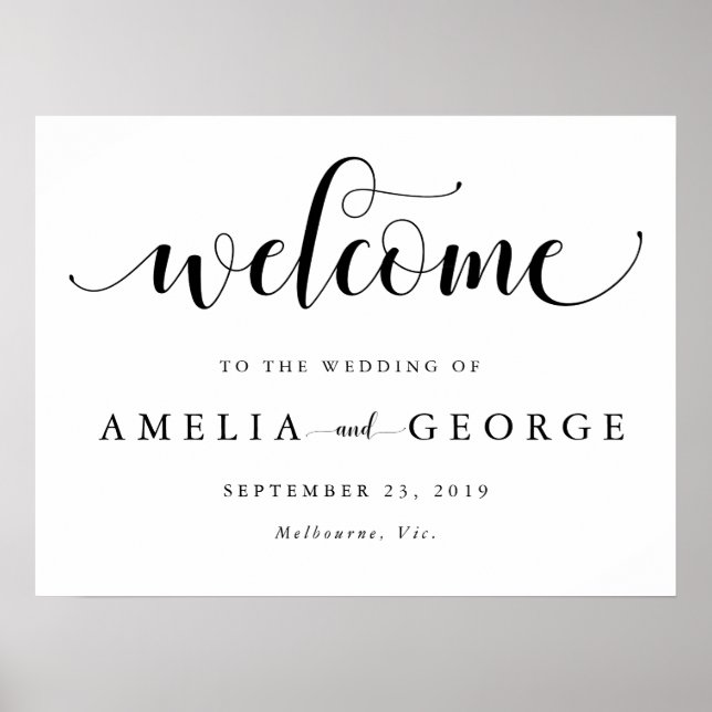 Póster Firma del boda de bienvenida (Frente)