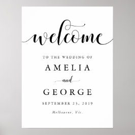 Póster Firma del boda de bienvenida