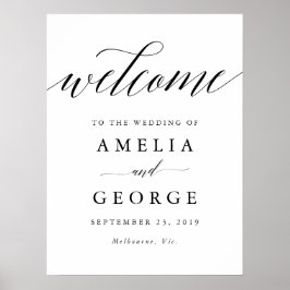 Póster Firma del boda de bienvenida