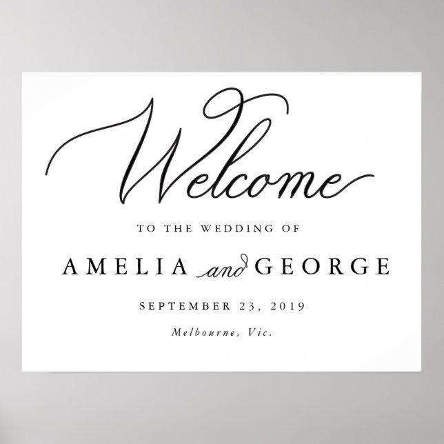 Póster Firma del boda de bienvenida (Frente)