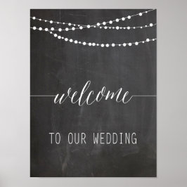 Póster Firma del Boda de bienvenida | Caligrafía