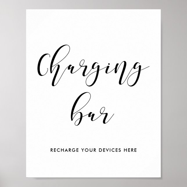 Póster Firma del boda de la barra de carga (Frente)