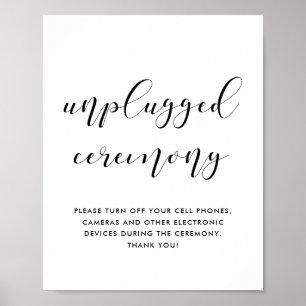 Póster Firma del boda de la ceremonia desconectada