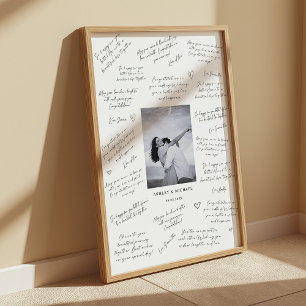 Póster Firma del invitado del Boda de fotos