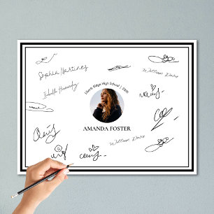Póster Firma del partido de graduación de fotografías en