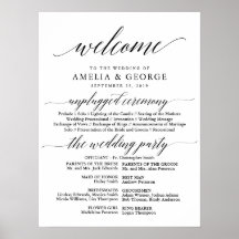 Firma del programa de boda de bienvenida