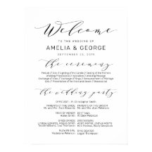 Firma del programa de boda de bienvenida