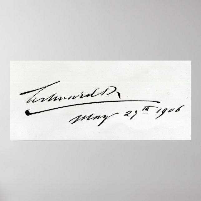 Póster Firma del Rey Eduardo VII, 29 de mayo de 1906 (Frente)