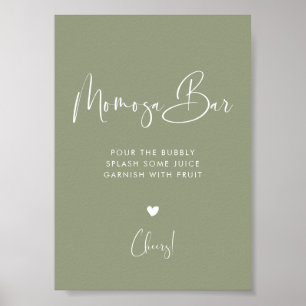 Póster Firma elegante y moderna de bar de Momosa Verde Sa