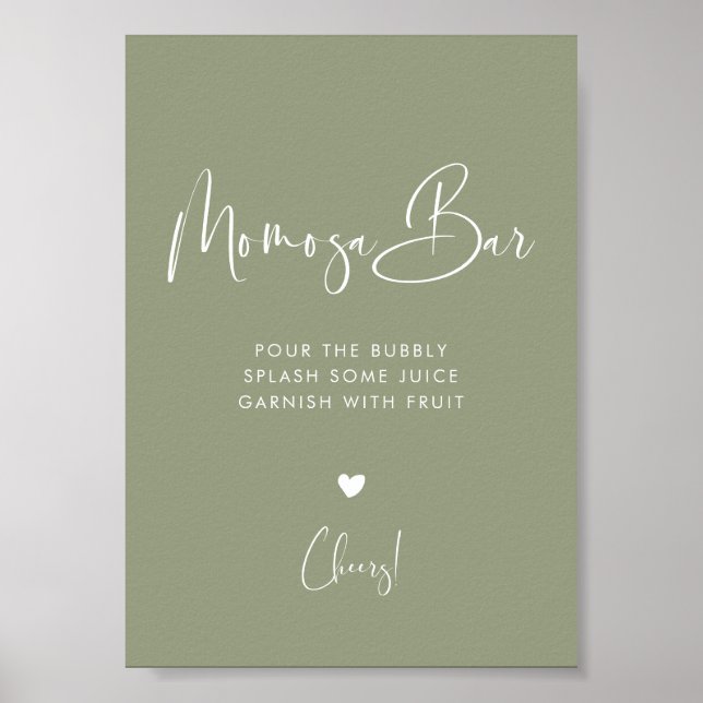 Póster Firma elegante y moderna de bar de Momosa Verde Sa (Frente)