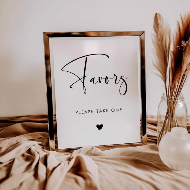 Póster Firma elegante y moderna de los favores de boda (Subido por el creador)