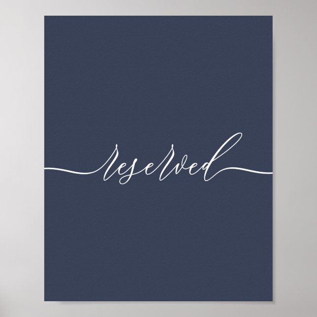 Póster Firma Marina Simple Única Reservada (Frente)