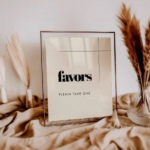 Póster Firma sencilla, elegante y de moda de la boda Favo