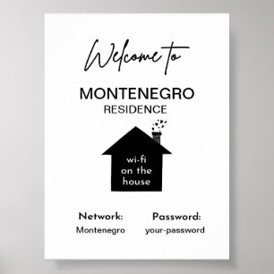 Póster Firma wi-fi personalizada