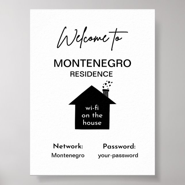 Póster Firma wi-fi personalizada (Frente)