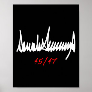 Póster Firmado Donald Trump 45_47