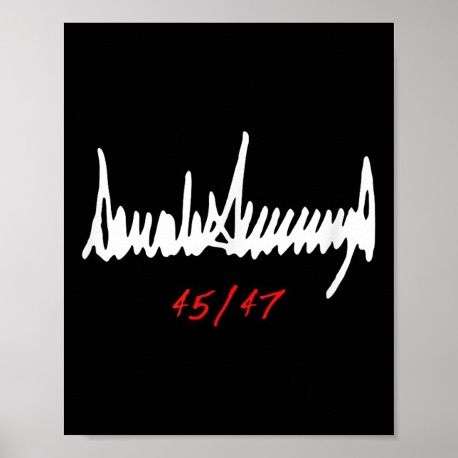 Póster Firmado Donald Trump 45_47 (Frente)