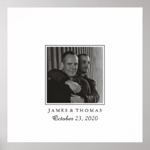 Póster Firmas de invitados elegantemente Bodas de fotogra