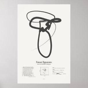 Póster Firmas de soneto: Soneto 142
